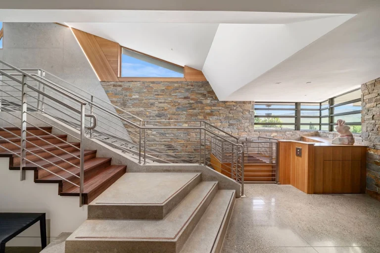 El Halcon modern interior entrance san luis obispo custom residence 01 768x512