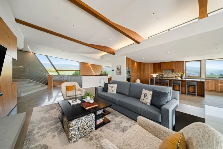 El Halcon modern interior open plan clerestory windows san luis obispo custom residence 12 768x512